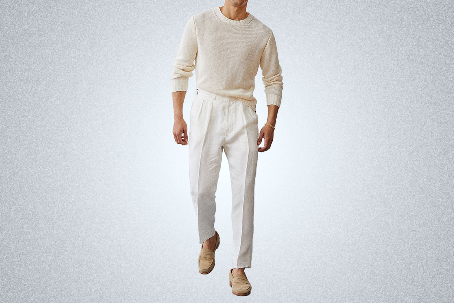 Buy Men's Soothy White Linen Pant Online | SNITCH